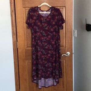 LuLaRoe Beautiful Cranberry/Purple Carly NWOT